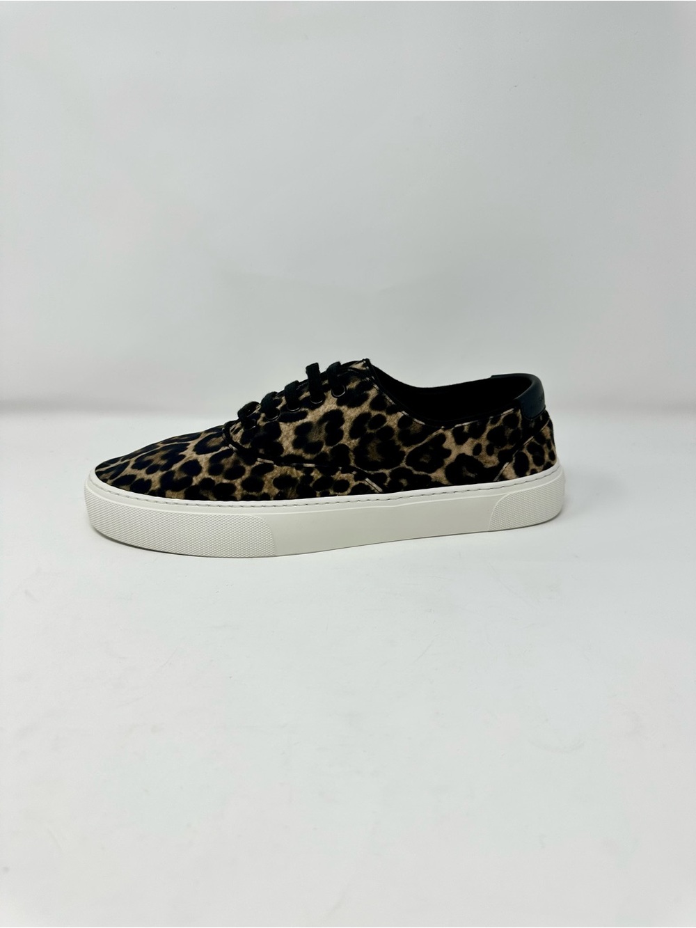 New in Box Saint Laurent Men’s Size 43 Suede Vert Venice Low Leopard